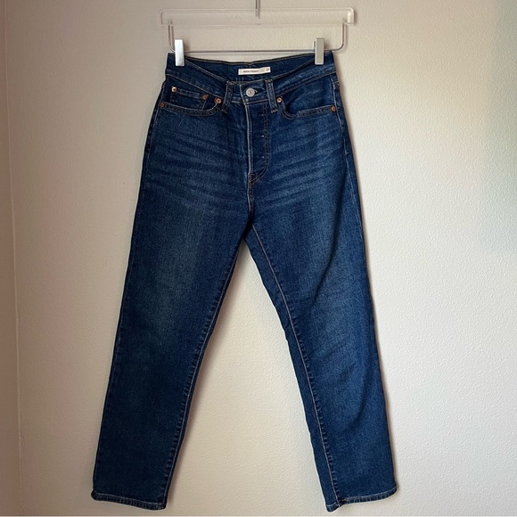 Levi's Denim - Levi’s Dark Wash Wedgie Straight Button Fly Jeans Size 27 Length 28